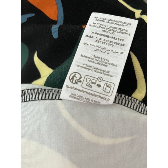 BODEN 14R Mod Sheath Dress Abstract Long Sleeves Retro Knee Length Workwear New - Picture 11 of 16